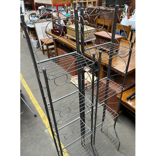 266 - A Pair of metal shelving units [Both fold down]