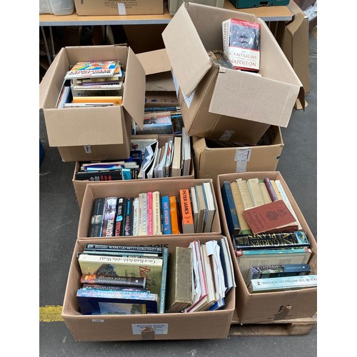 258 - A Pallet of mixed genre books to include War, Gardening and art books