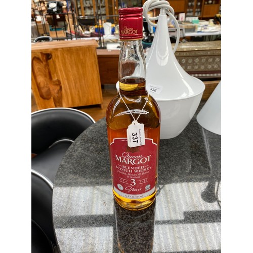 337 - 1 litre bottling of Queen Margot Blended Scotch Whisky- oak aged 3 years.