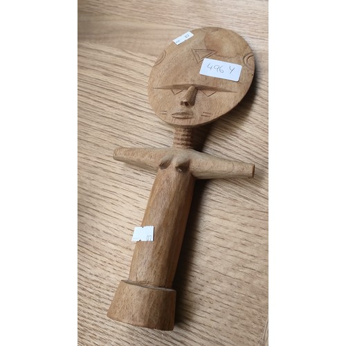 496Y - African carved wooden figure sculpture