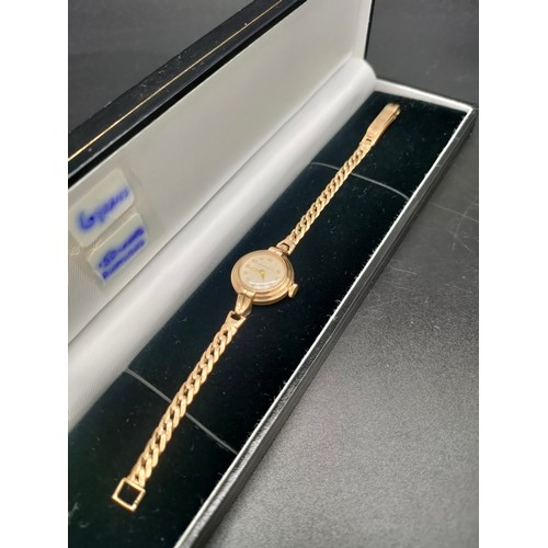 2 - Vintage ladies Movado cocktail watch fitted with a 9ct yellow gold case and 9ct yellow gold bracelet... 