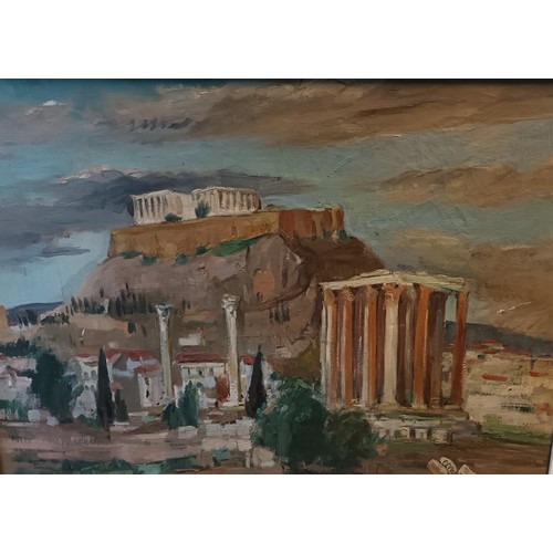 848 - Oil on canvas depicting Ancient Greek scene, Signed to the bottom right hand corner.

[66x86cm]