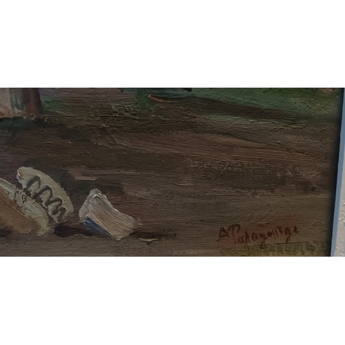 848 - Oil on canvas depicting Ancient Greek scene, Signed to the bottom right hand corner.

[66x86cm]