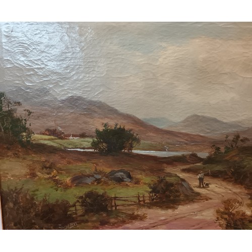 846 - Oil on canvas Head of Loch Tay, Signed Campbell
[59x68cm]