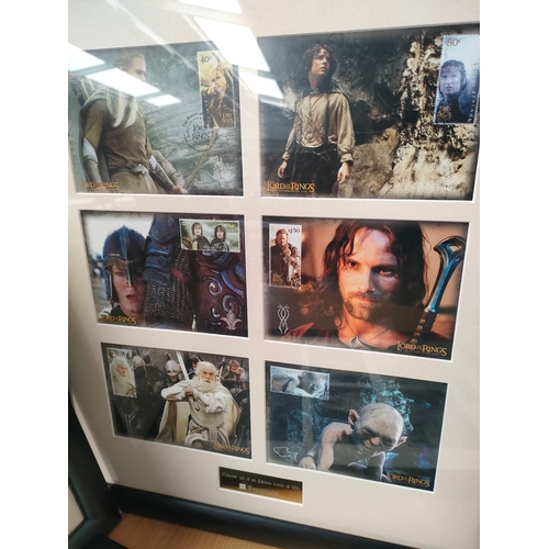 227 - A Collection of lord of the rings first day covers framed