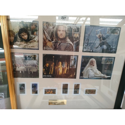 227 - A Collection of lord of the rings first day covers framed