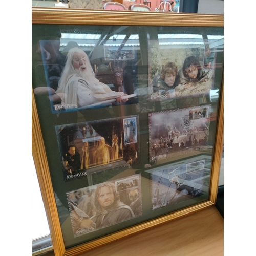 227 - A Collection of lord of the rings first day covers framed