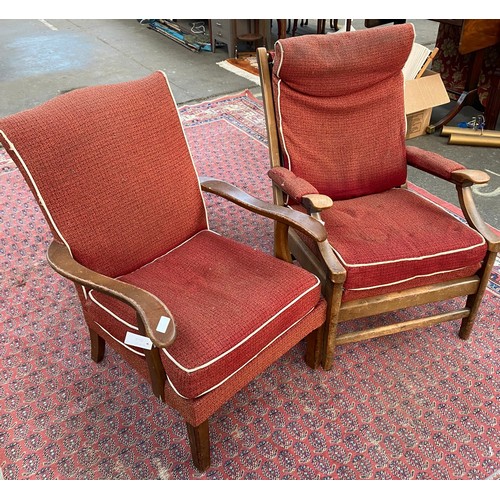 243 - A Lot of two vintage Parker Knoll arm chairs.