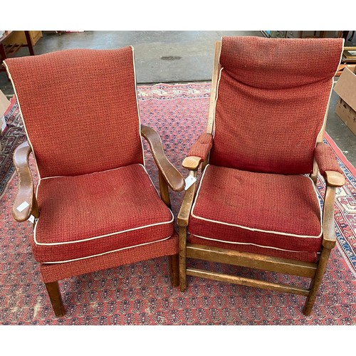 243 - A Lot of two vintage Parker Knoll arm chairs.