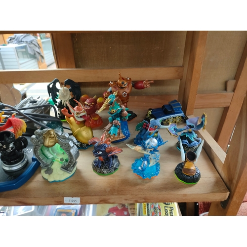 251 - Shelf of Skylanders figures