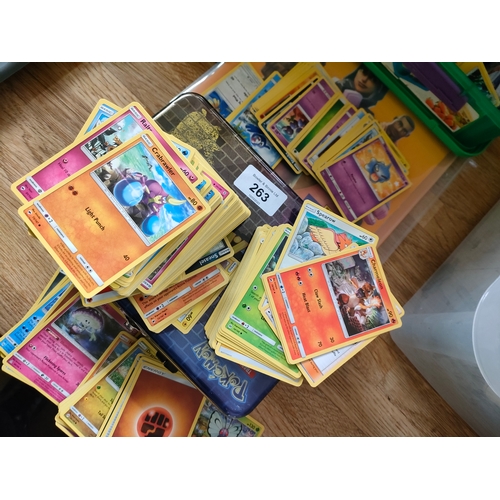 263 - A collection of Pokémon trading cards , fortnight album etc