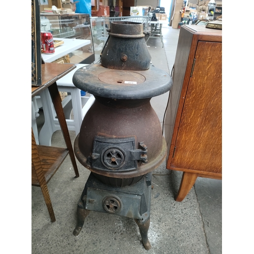 273 - Antique Pot Belly Wood burning stove