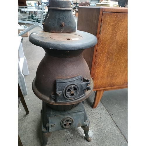 273 - Antique Pot Belly Wood burning stove