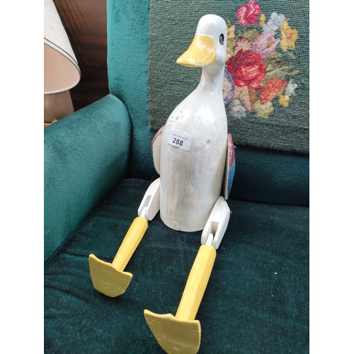 288 - Novelty duck wooden ornament