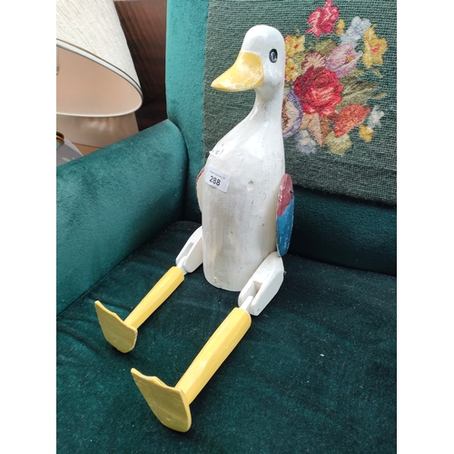 288 - Novelty duck wooden ornament