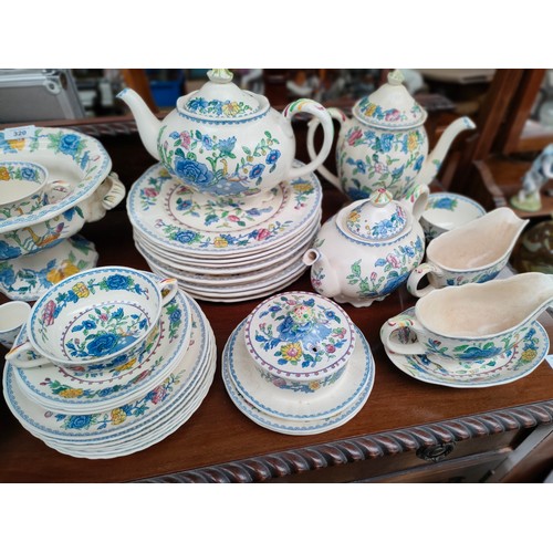 320 - Large Masons Regency Pattern tea ware includes tea pot etc