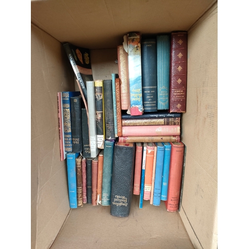 328 - Box of old antique books etc