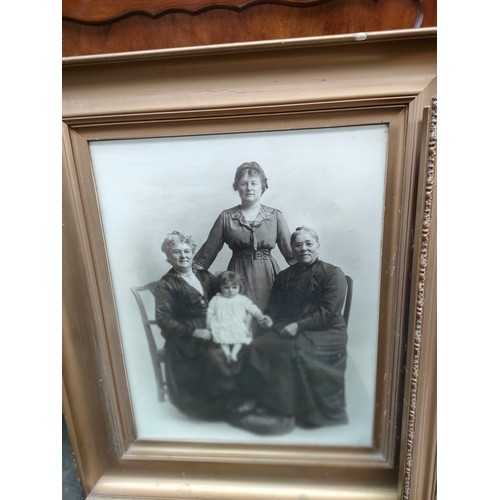 318 - Selection of victorian family pictures set in framing