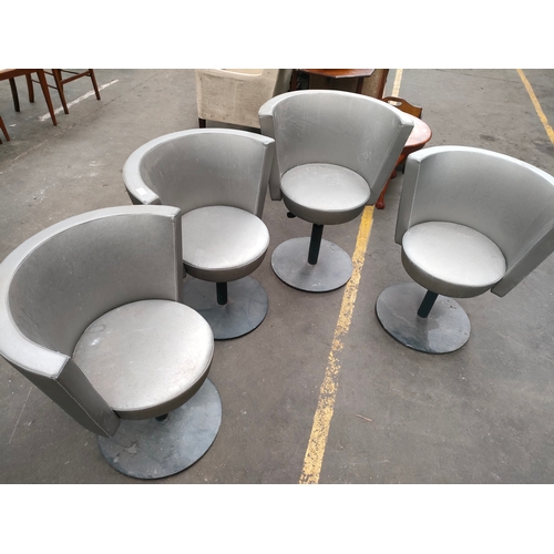 345 - Set of 4 industrial style kitchen chairs