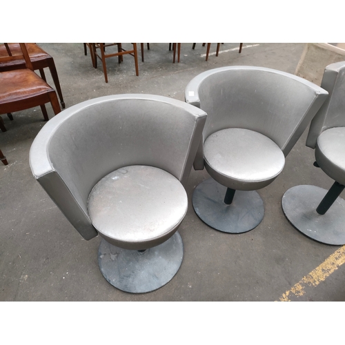 345 - Set of 4 industrial style kitchen chairs