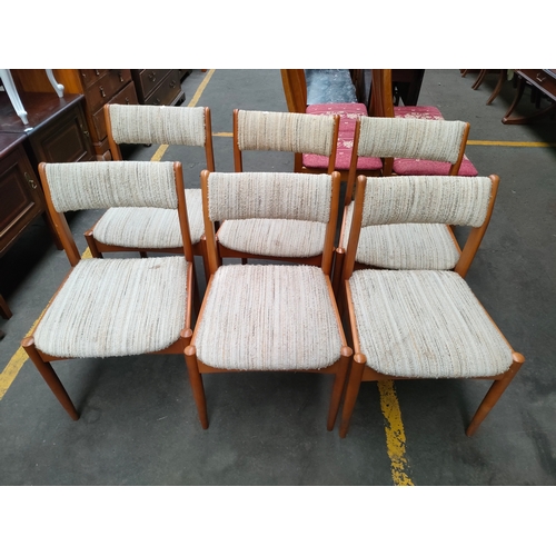 350 - Set of 6 mid century dinning room chairs