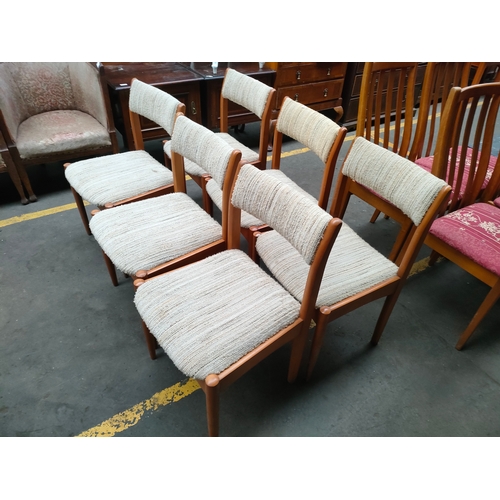 350 - Set of 6 mid century dinning room chairs