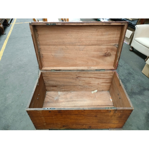 352 - Large antique pine trunk