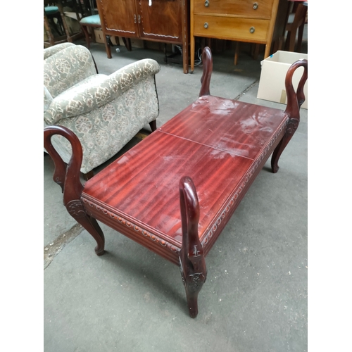 356 - Mahogany swan themed coffee table