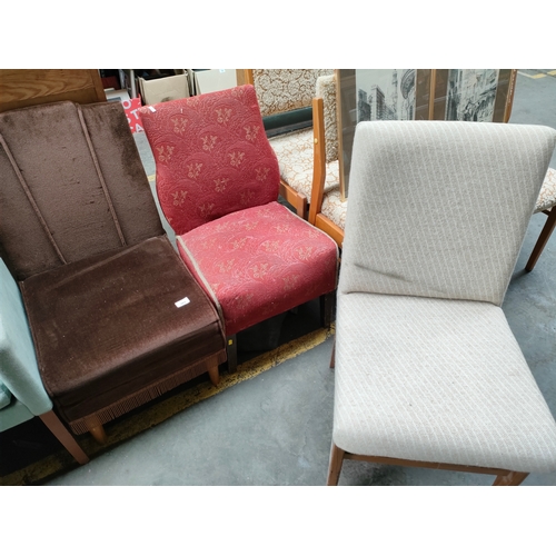 363 - 3 vintage bedroom chairs