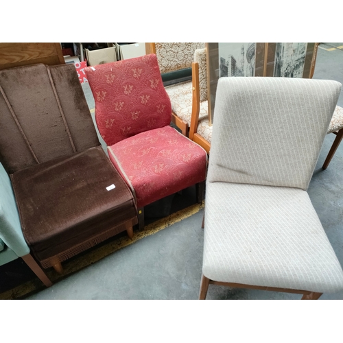 363 - 3 vintage bedroom chairs