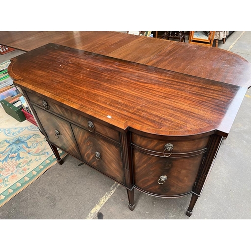 373C - Large 19th century sideboard with brass lion handles