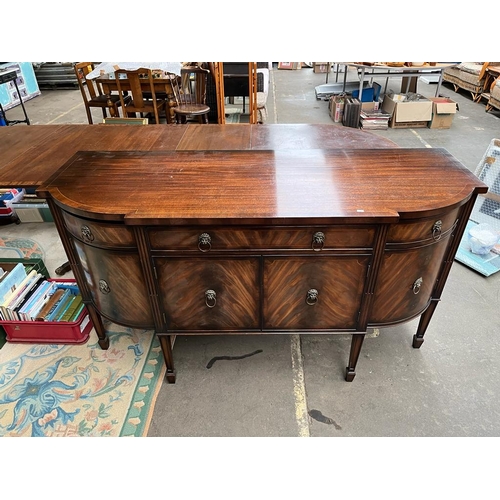 373C - Large 19th century sideboard with brass lion handles