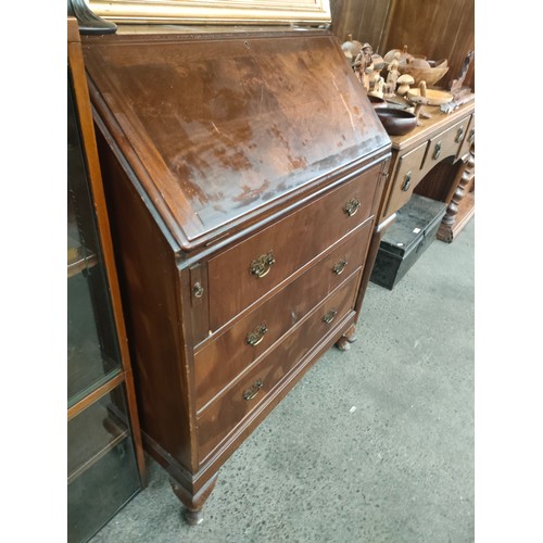 167 - Vintage 3 drawer writing bureau