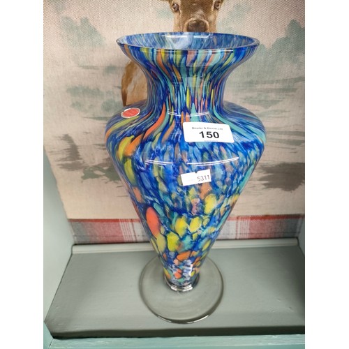 150 - Large Murano glass vase with original label