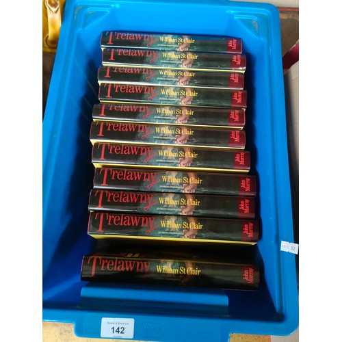 142 - Box of Trelawny books by william St clair