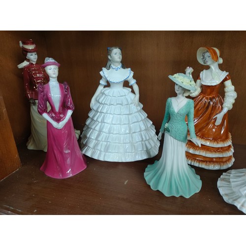 132 - A Large collection of Coalport lady figures