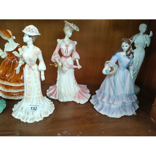 132 - A Large collection of Coalport lady figures