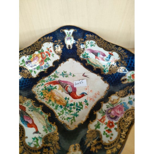 96 - Shelf of Victorian booths tea ware Birds of Paradise design