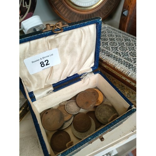 82 - A Shelf of Collectables includes to include amber handled tea pot, barometer, petite point dressing ... 