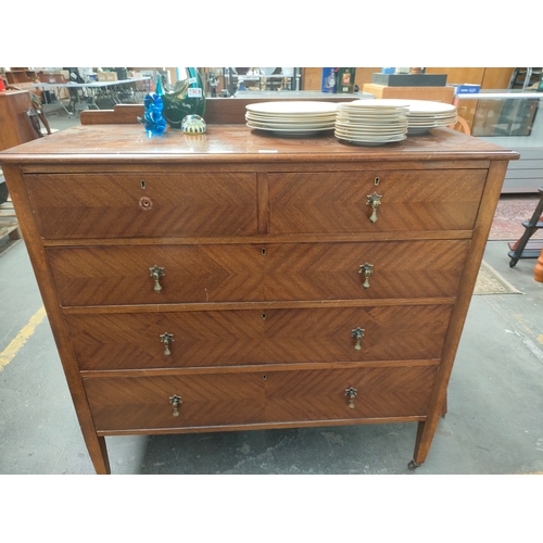 376C - 1900s 2 over 3 chest of drawers