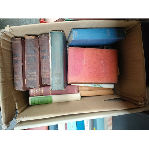 390 - 2 Boxes of antique books etc