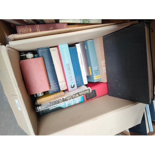 390 - 2 Boxes of antique books etc