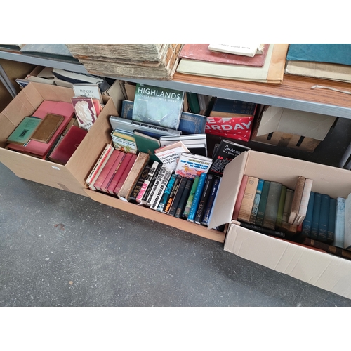 435 - 3 boxes of antique books etc