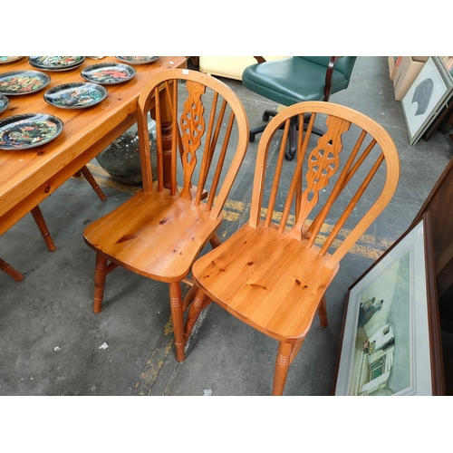 438 - Farm house pine table with 4 chairs