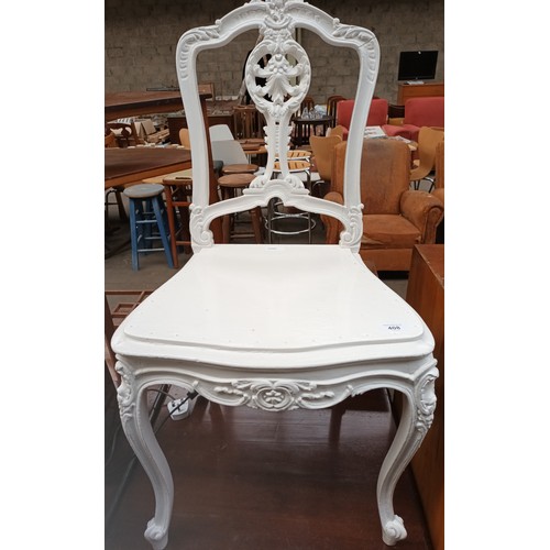 408 - Antique chair painted white