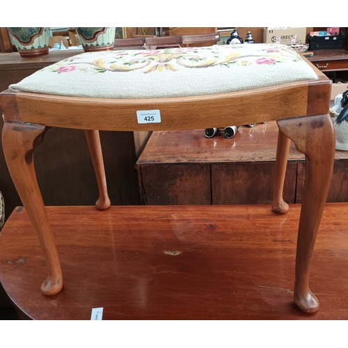 425 - Tapestry  top piano stool