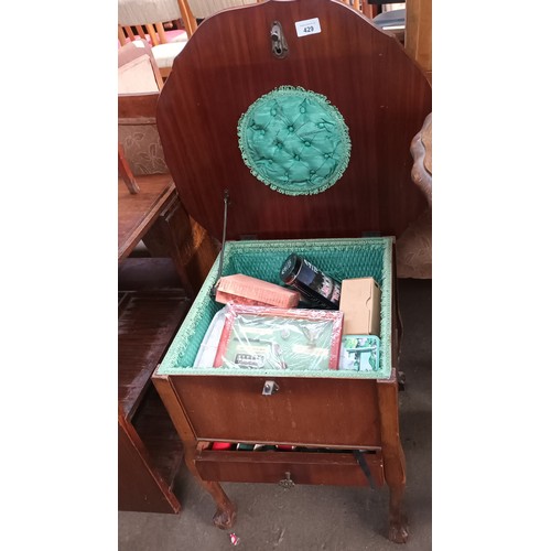 429 - Sewing table with all the sewing accessories inside