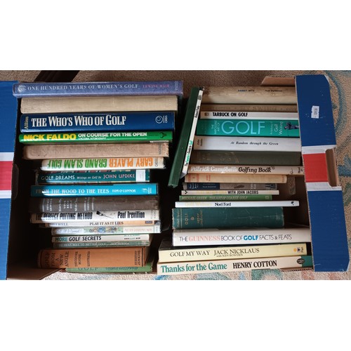 446G - 2 Boxes of various golfing books