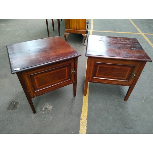 406 - A pair of Edwardian cupboards