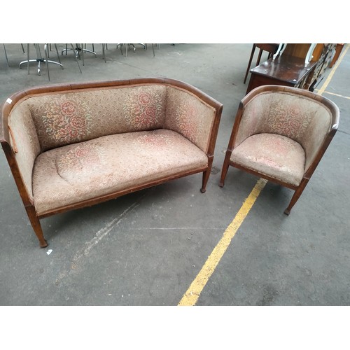 404 - 19th century tub sofa and chair